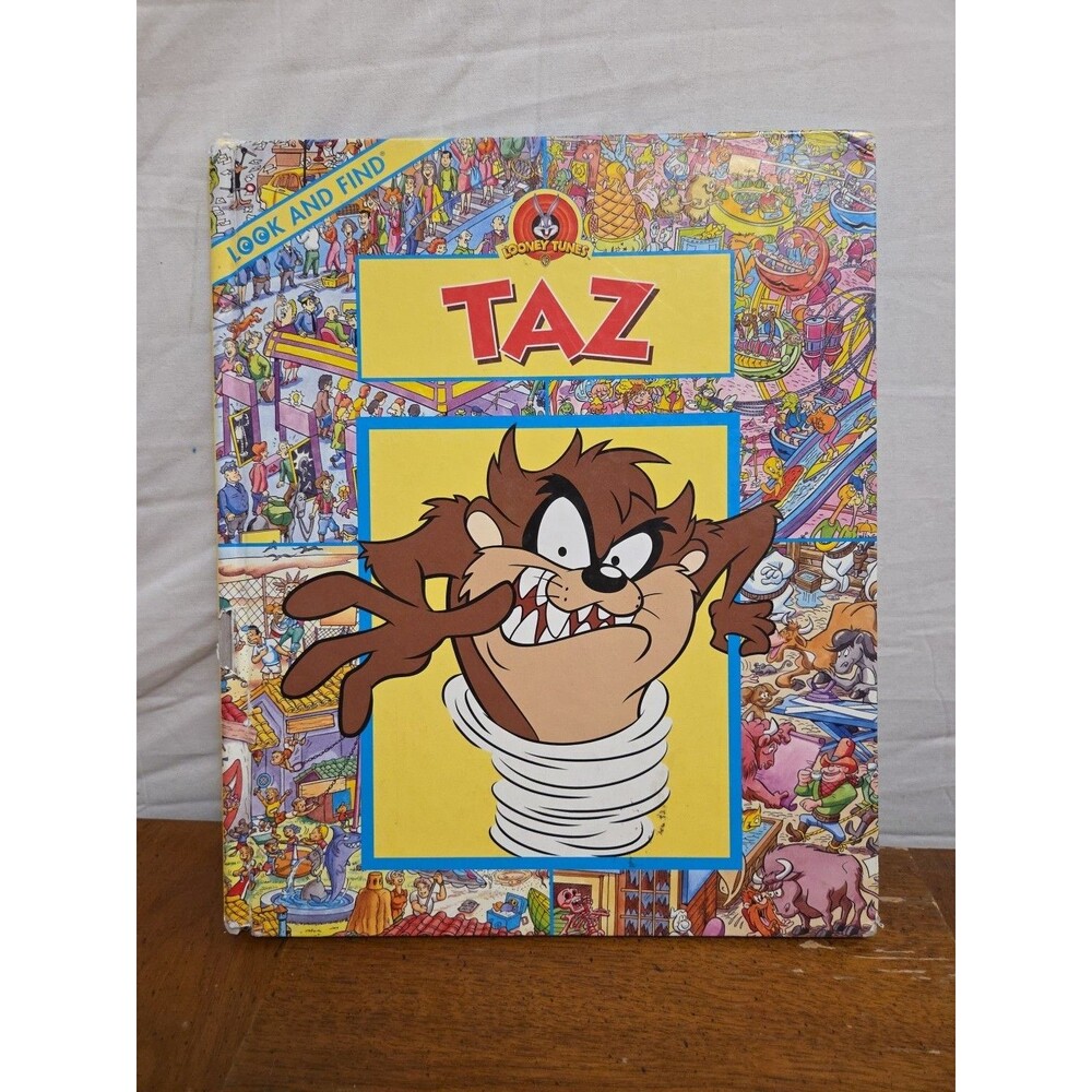 Look And Find Taz Looney Tunes Warner Brothers 1996 Vintage Hardcover